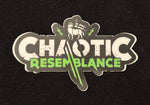 Green & White small chaotic sticker